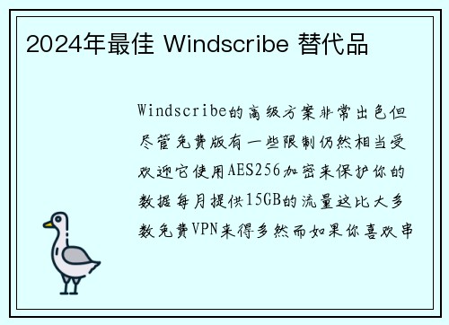 2024年最佳 Windscribe 替代品